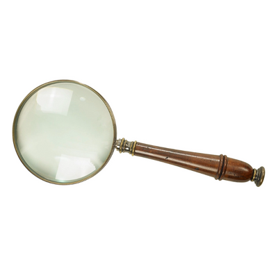 10" Magnifying Glass with Turned Wood Handle
