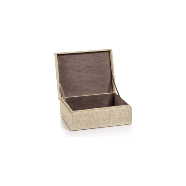 La Bocca Woven Raffia Box - Small