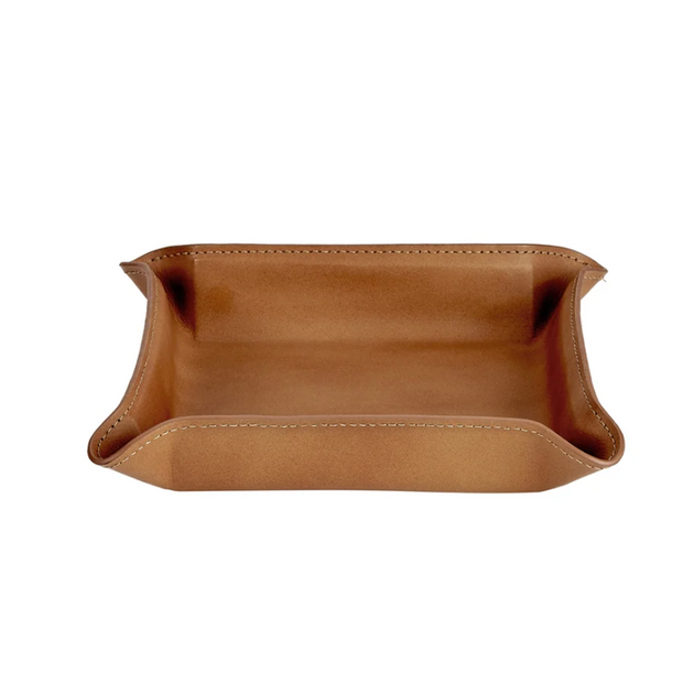 Leather Catchall Tray - Tan