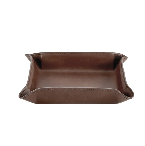 Leather Catchall Tray - Brown