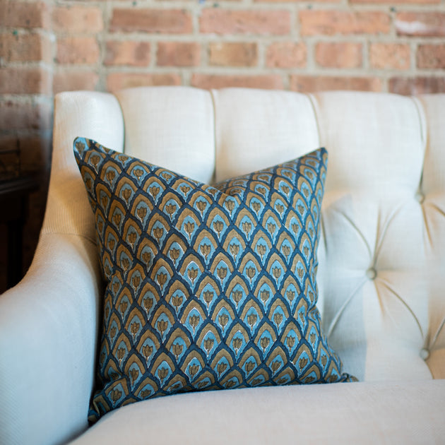 Haveli Tobacco Linen Pillow Park and Oak Collected