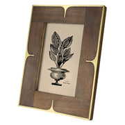 Wood & Brass Picture Frame - 4" x 6"