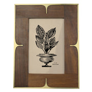 Wood & Brass Picture Frame - 4" x 6"