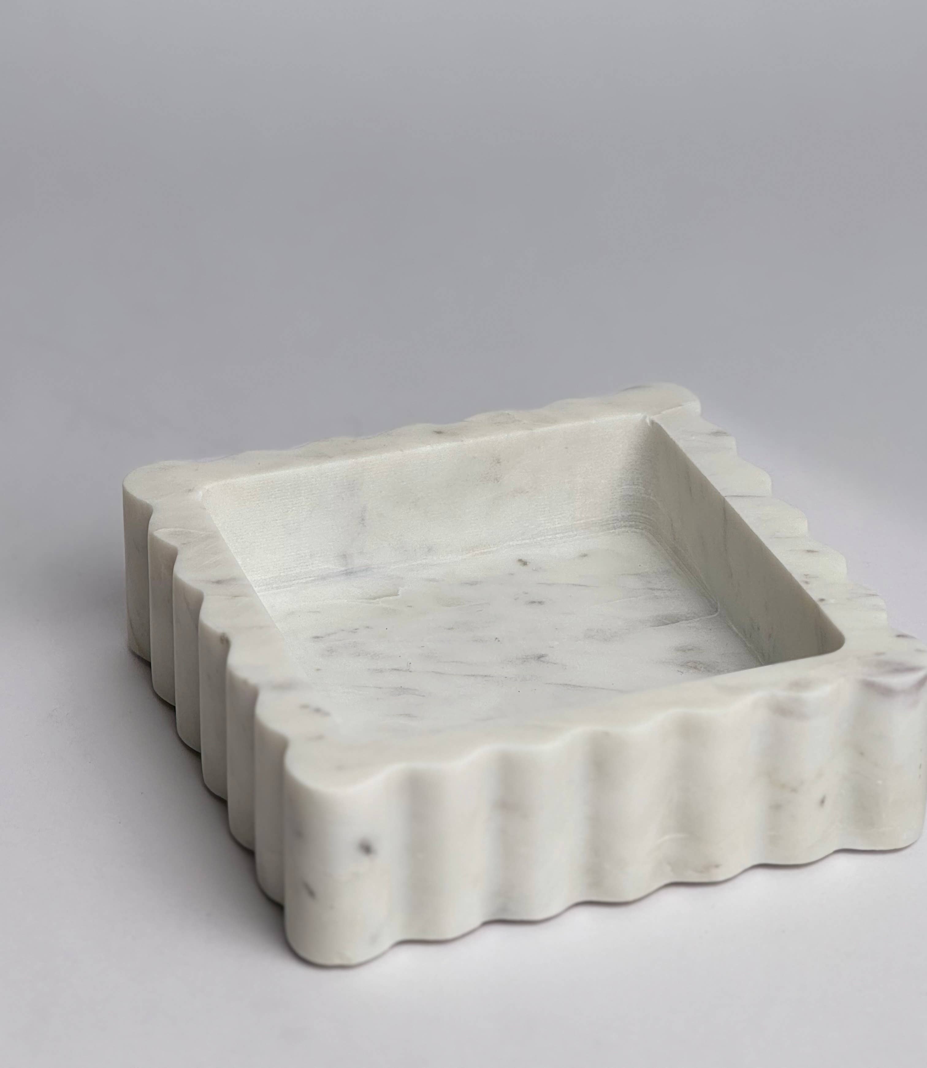 White Stone Cocktail Napkin Holder
