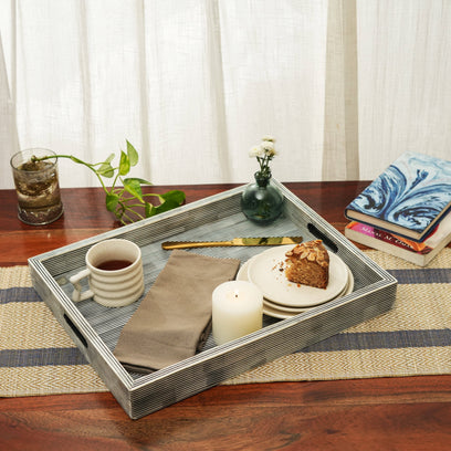Pinstripe Bone Inlaid Decorative Trays