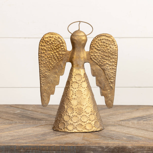 ANTIQUE GOLD ANGEL TREE TOPPER