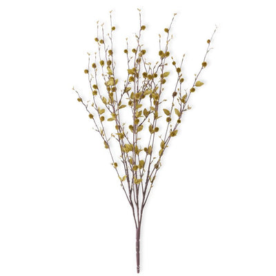 28" Green Pussy Willow Spray w/Mini Foliage