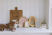Cream and Gold Oval Photo Frame