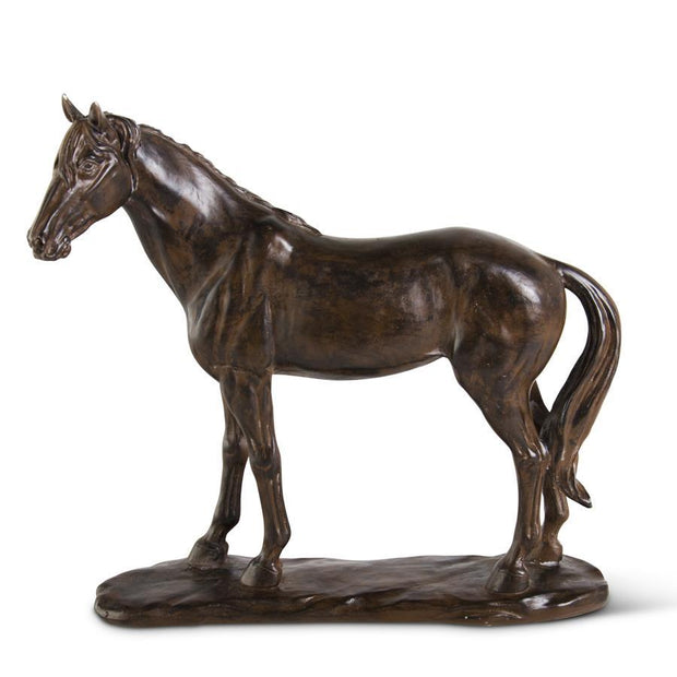 13.5" Brown Resin Horse