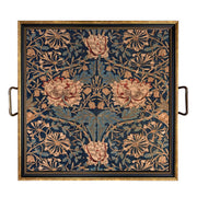 William Morris Honeysuckle Decorative Tray with Brass Handle