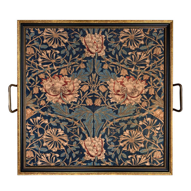 William Morris Honeysuckle Decorative Tray with Brass Handle