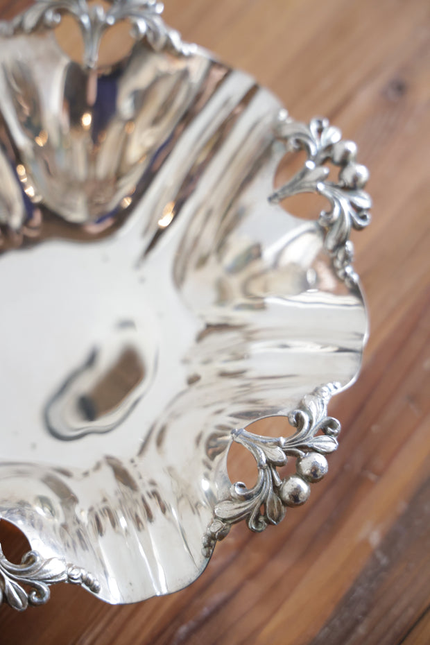 Vintage Wavy Silver Bowl