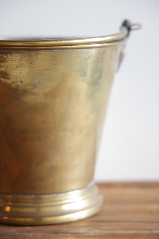Vintage Brass Bucket w/ Handle