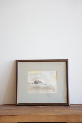 Vintage Original Barn Watercolor #2