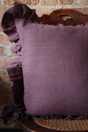 Anika Solid Ruby Pillow W/Ruffle