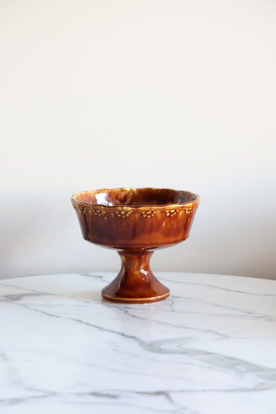 Vintage Ceramic Footed Bowl