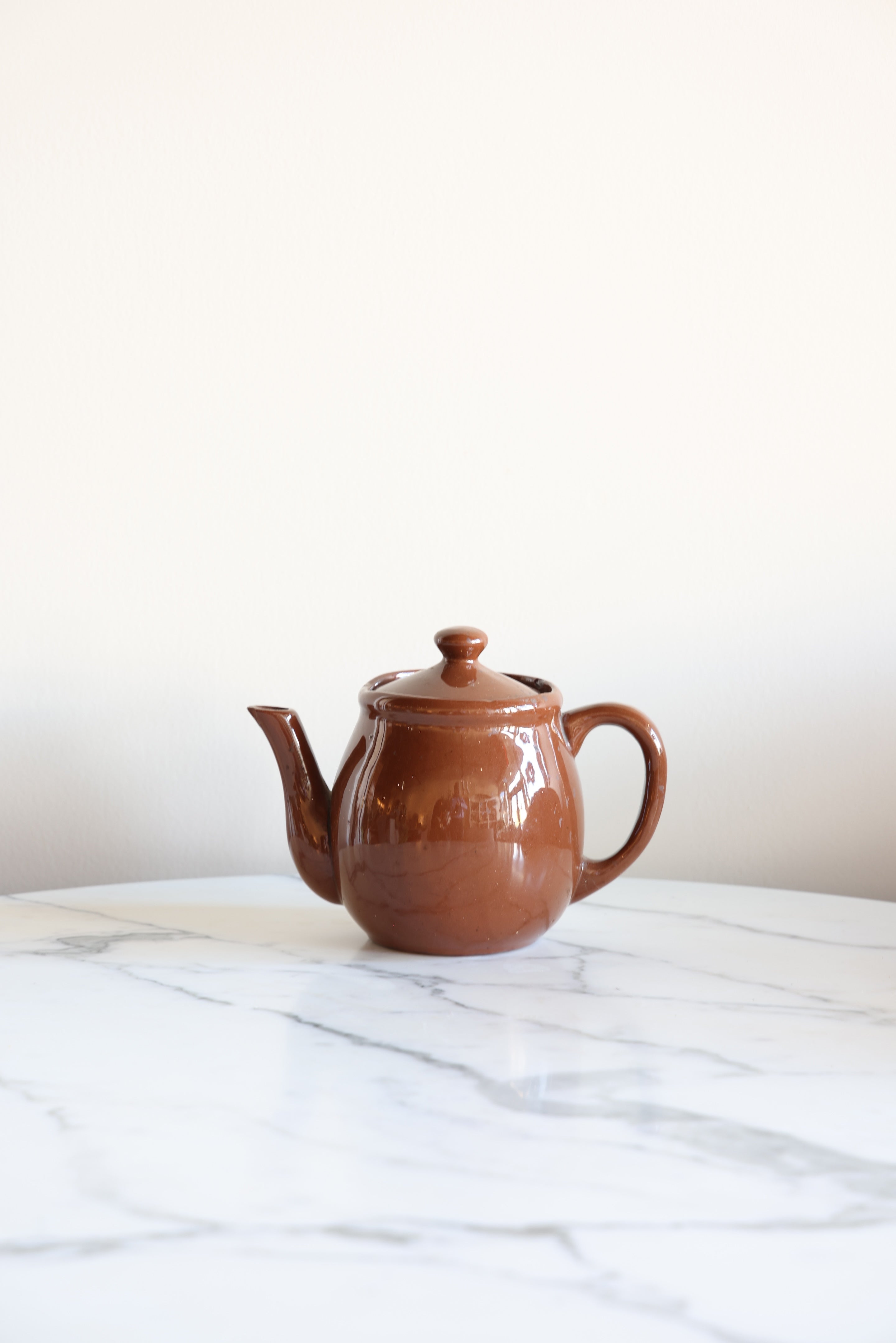 Terracotta Brown Clay Teapot