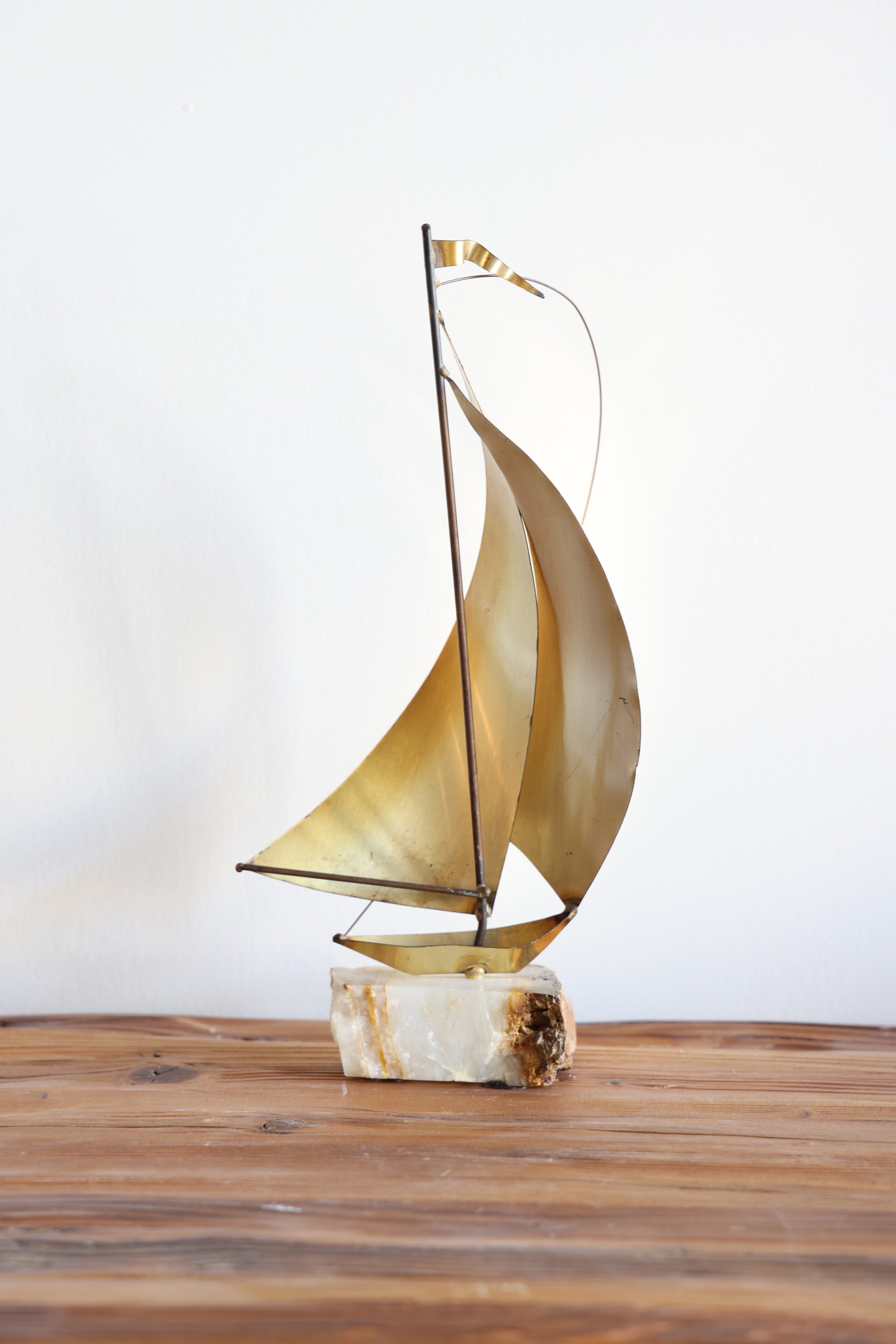 Brass/Marble Sailboat