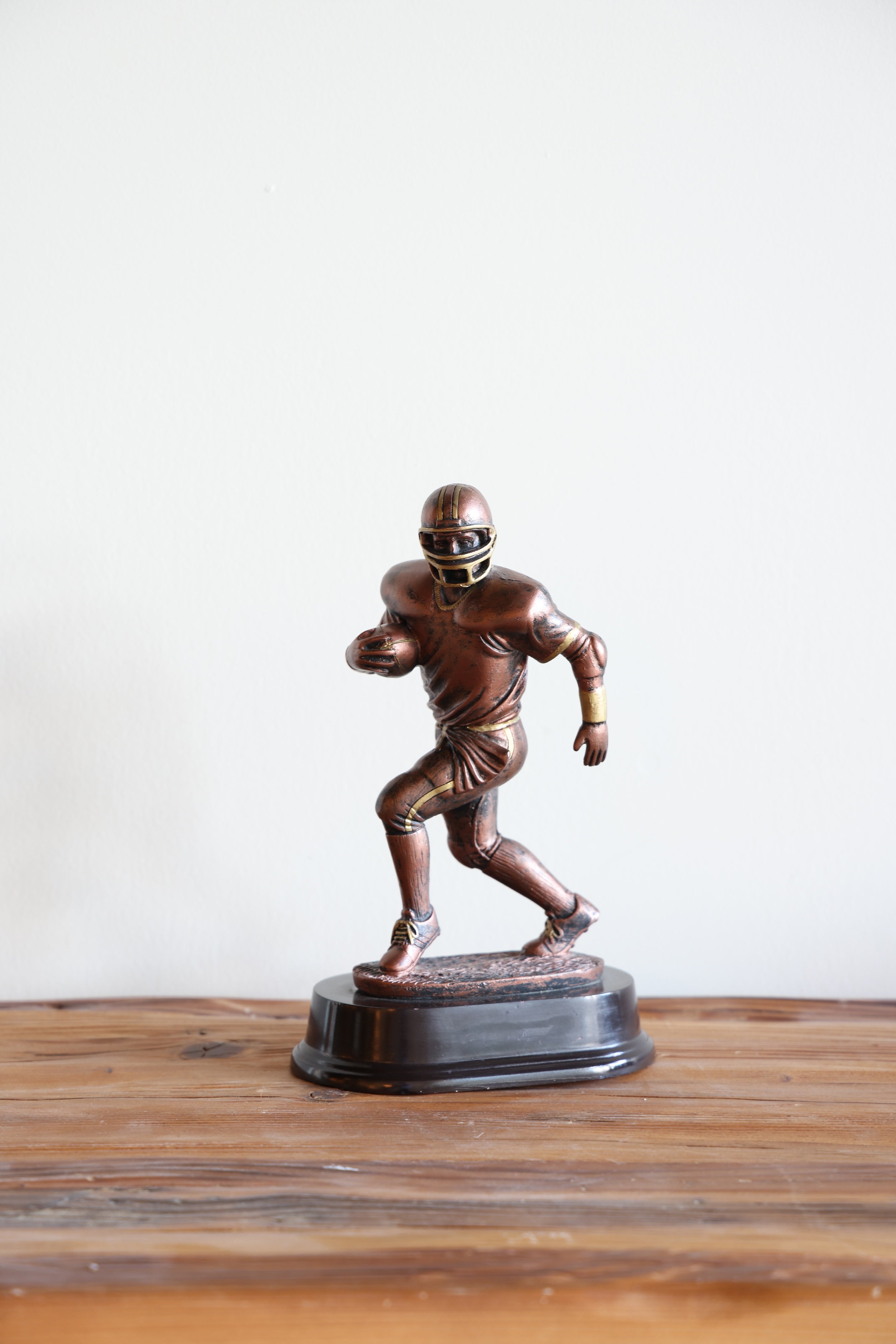 Vintage Football Player Statue