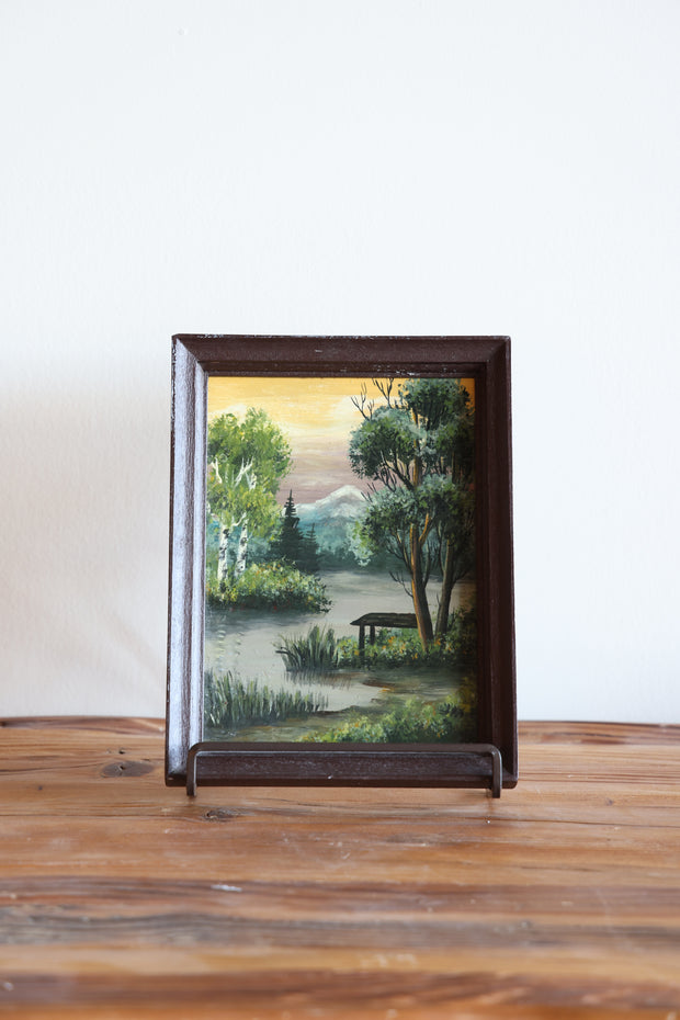 Vintage Oil Painting (Scene of Horne Srnie) - 6"x9"