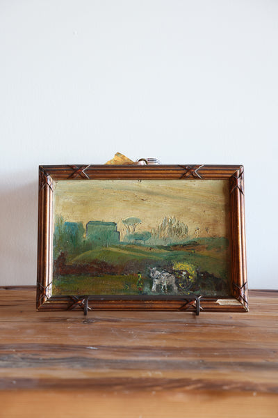 Vintage Italian Landscape Oil Painting