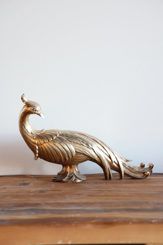 Vintage Laying Bird Statue