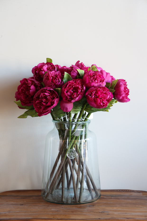 Peony Stem with Leaves, 18" -Beauty