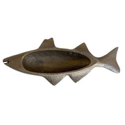 7" Bass Fish Brass Finished Paperweight Figurine Tabletop Decor