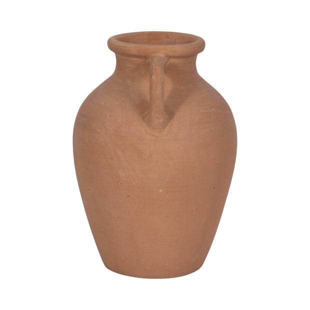 Brown Ceramic With Handles Decorative Vase