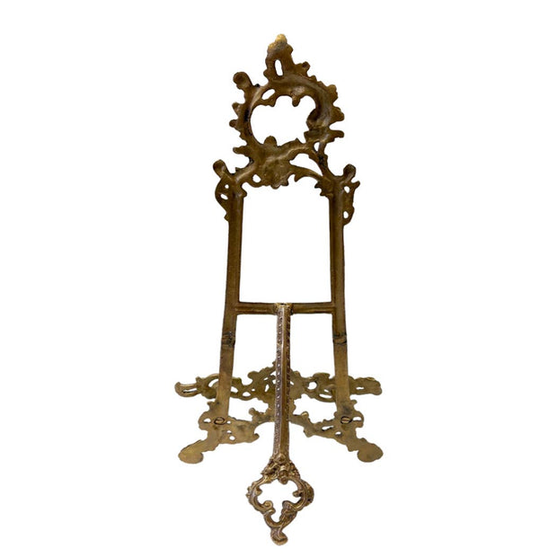 16" Vintage Style Solid Brass Photo-Plate Easel Stand