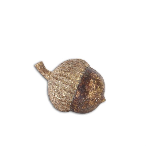 Gold Gilded Resin Acorn