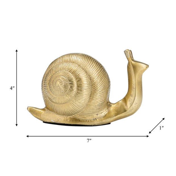 Gold Decorative Snail Figurine