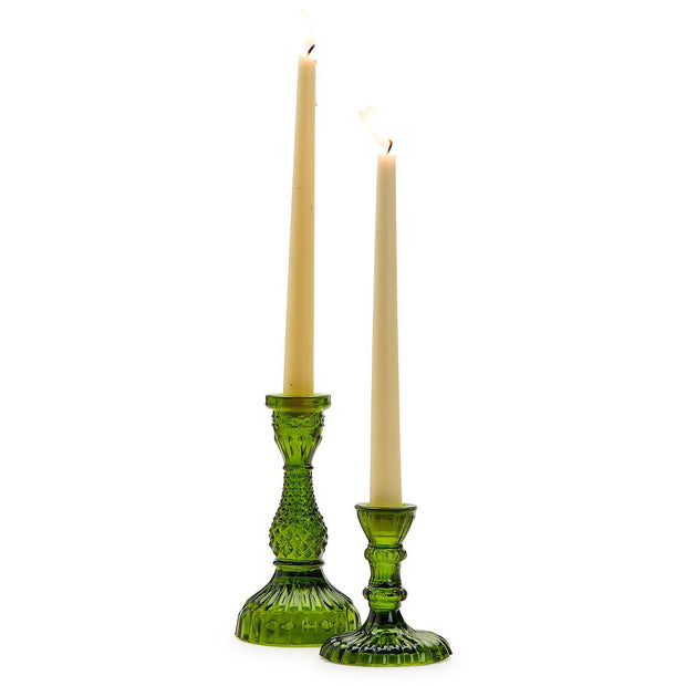 Casa Verde Moss Glass Candlestick