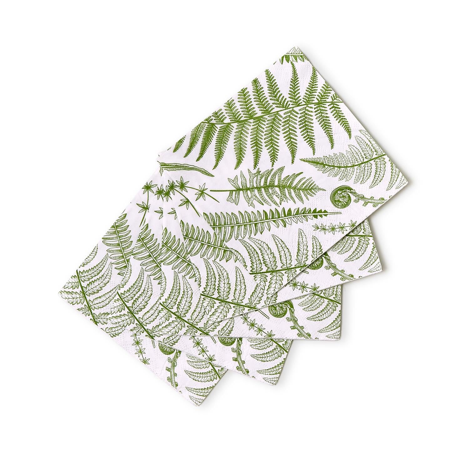 Fern 3-Ply Paper Cocktail Napkin