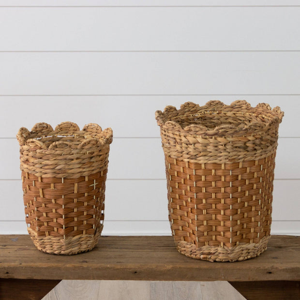 Scalloped Woven Basket