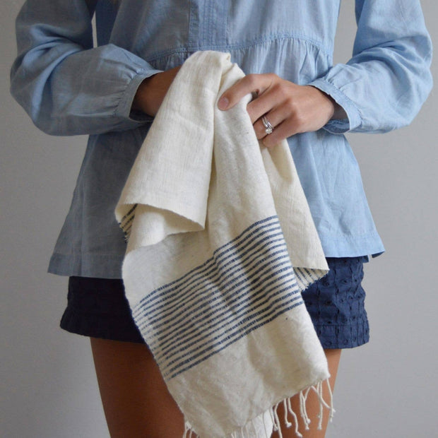 Riviera Striped Cotton Hand Towel | Handwoven in Ethiopia