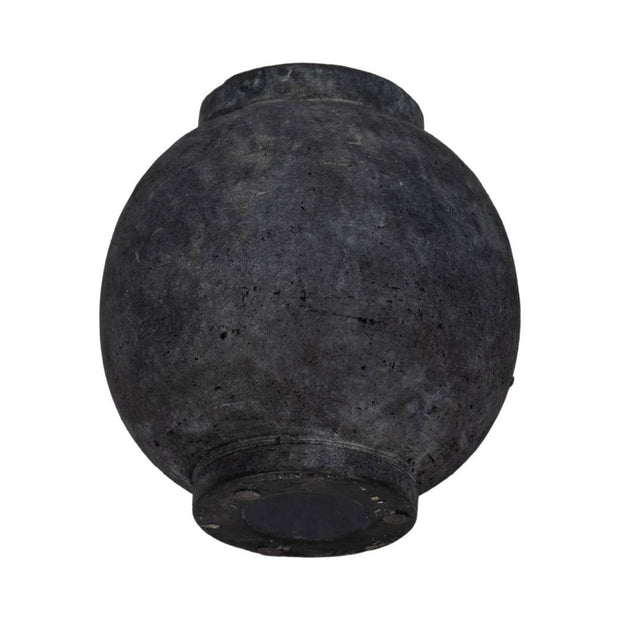 Black Bulbous Jug with Handle