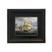 American Frigate in the Channel Framed Oil Painting Print