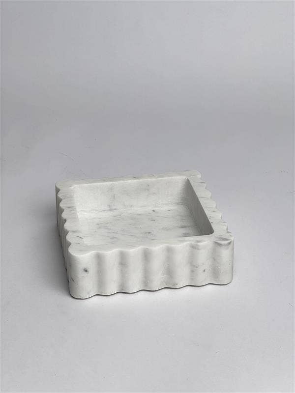 White Stone Cocktail Napkin Holder