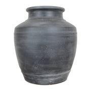 Apollo Black Terracotta Wide Mouth Vase