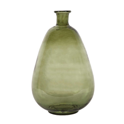 Aster Hammered Glass Vase - Green