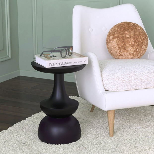 Organic Geometric Pedestal Accent Table