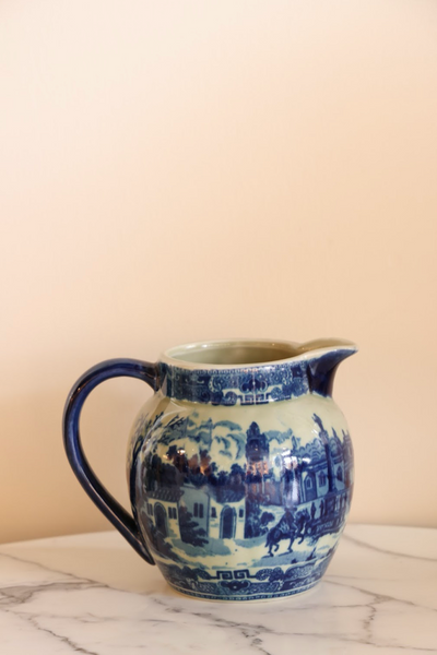 Blue/White Pottery Pitcher