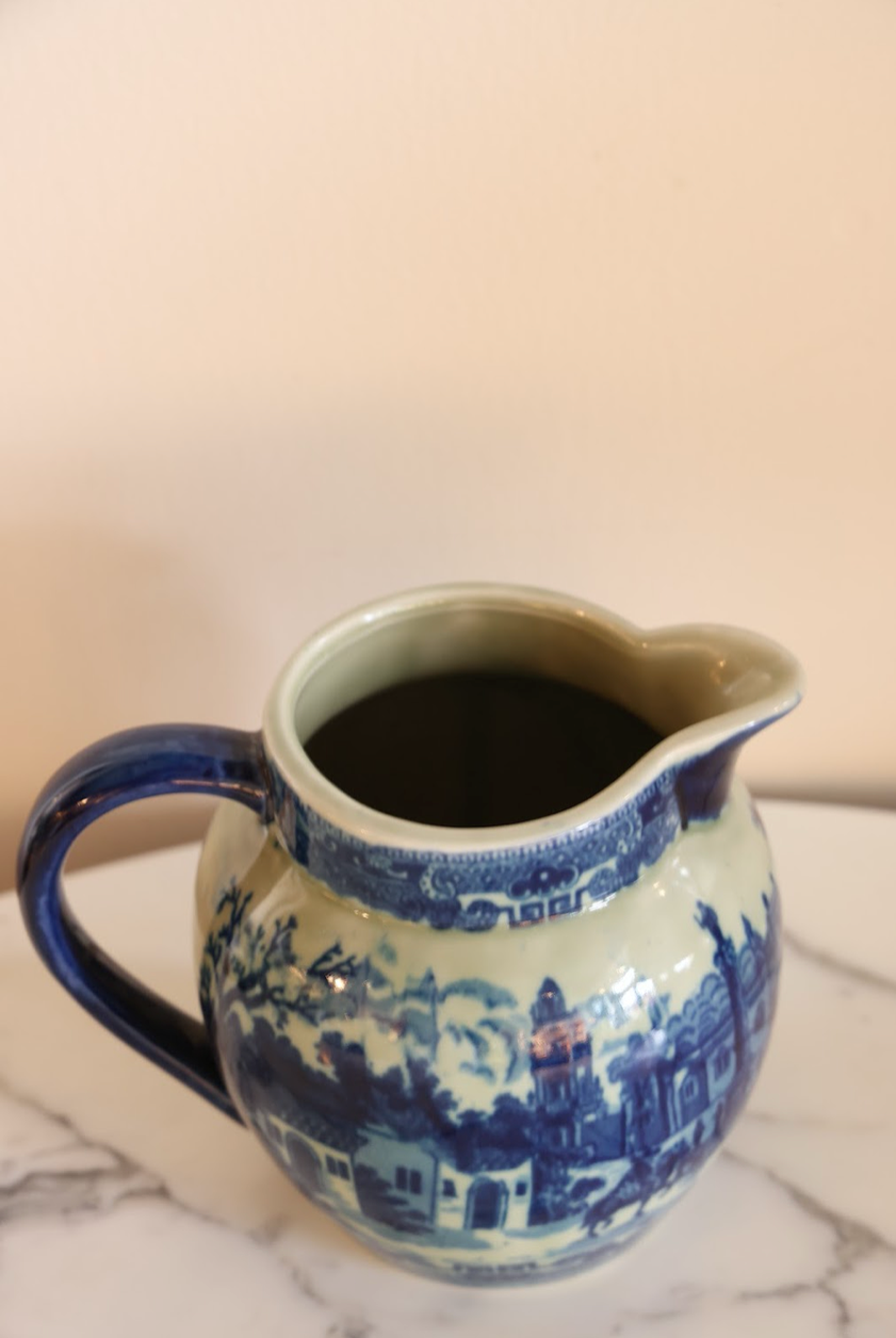 Blue/White Pottery Pitcher