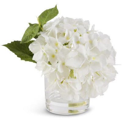 8" Hydrangea in Glass Vase