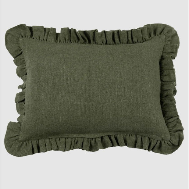 Anika Solid Olive Pillow