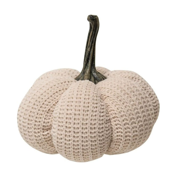 Cream Knit Pumpkin - Medium