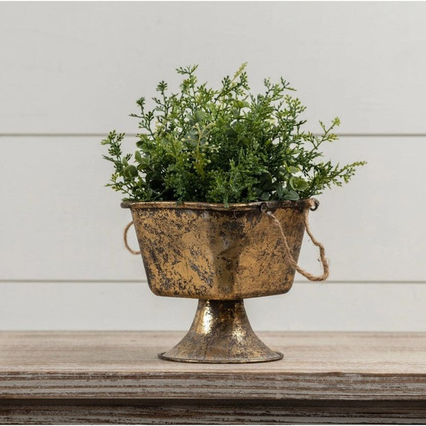 Aged Gold Square Urn