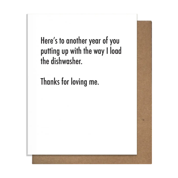 Dishwasher - Anniversary Card