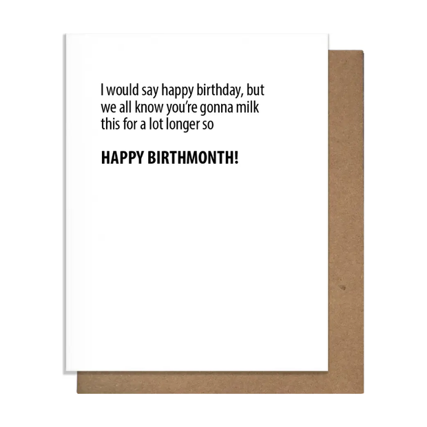 Birth Month - Birthday Card